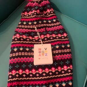 Novogratz Pets Blue and Pink Dog sweater in bright colors